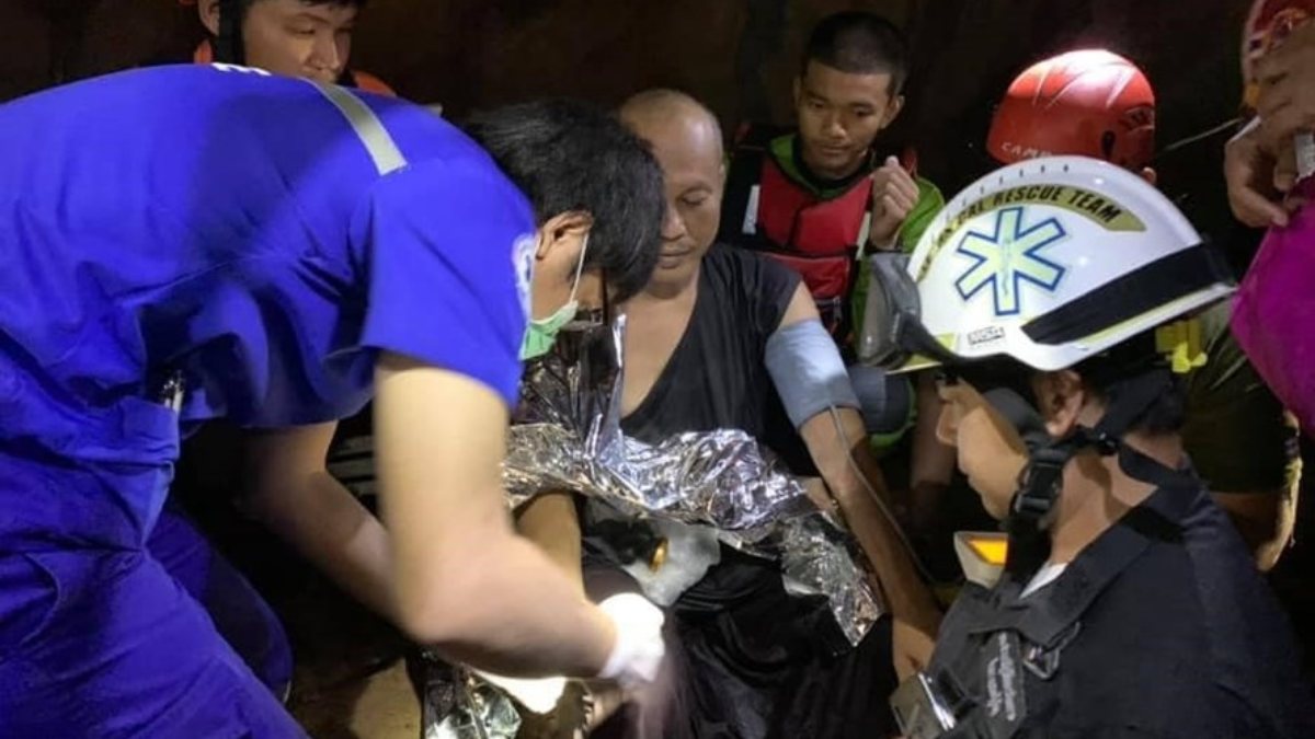Buddhist monk removed from cave in Thailand