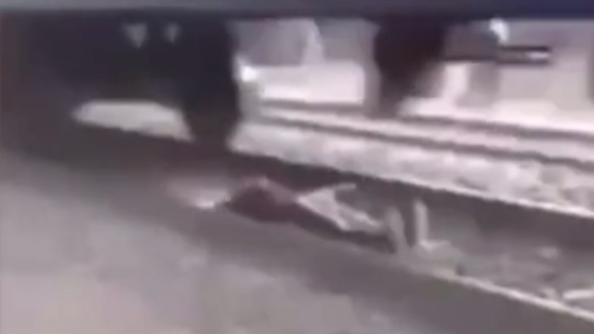 He lay on train tracks to shoot TikTok in Egypt