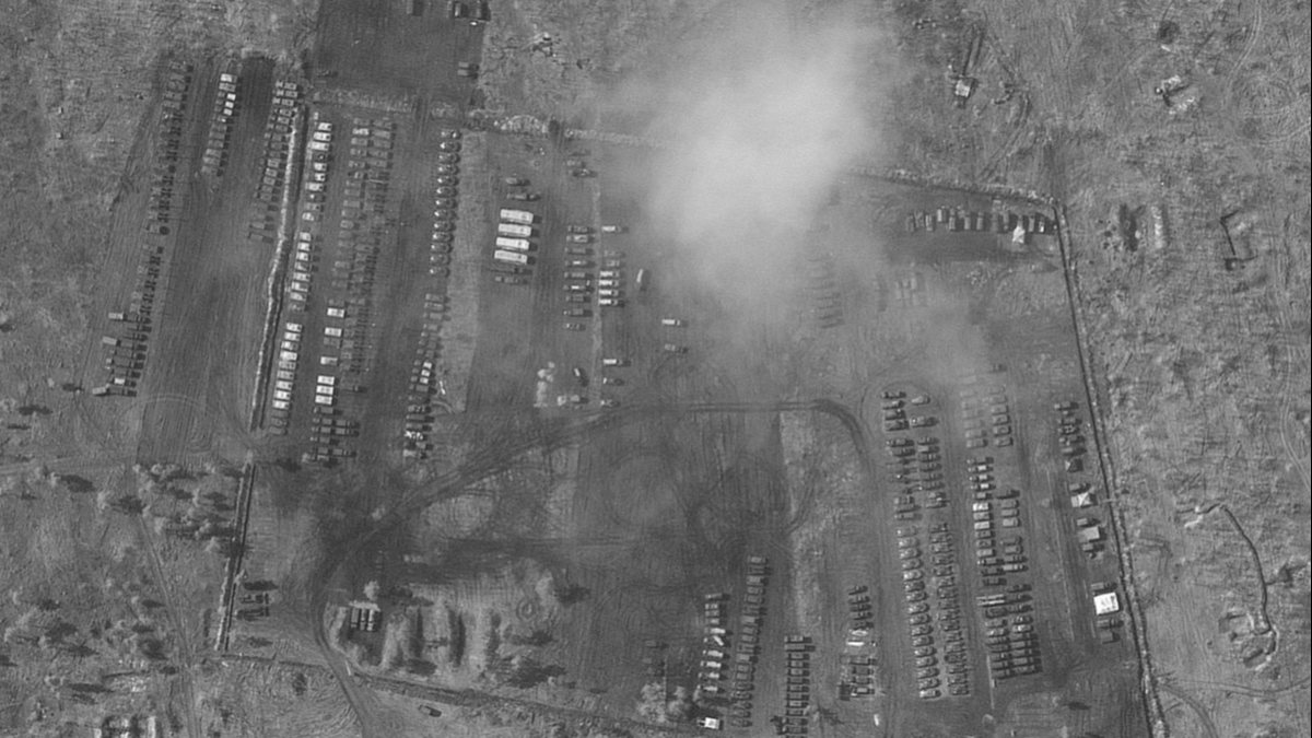 Russia’s military buildup on the Ukrainian border viewed from satellite