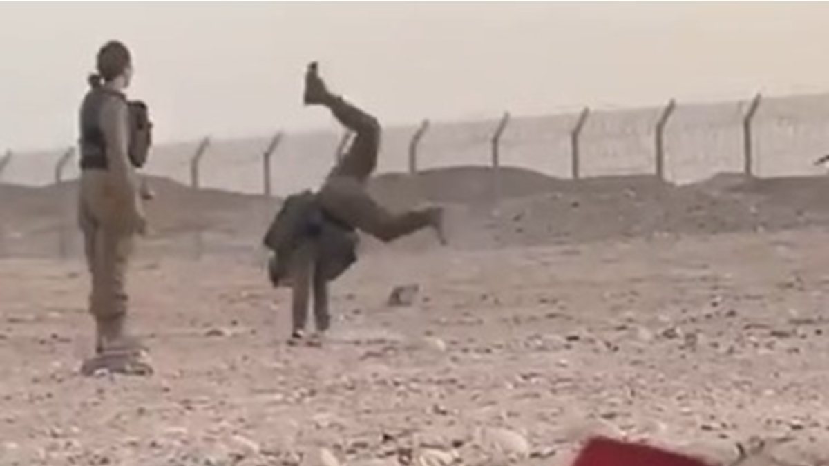 Israeli and Egyptian soldiers danced across the border