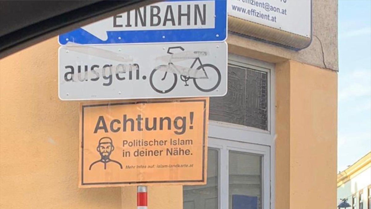 Racist signs hung in mosques in Austria