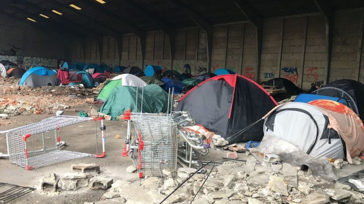 Migrant camp in France
