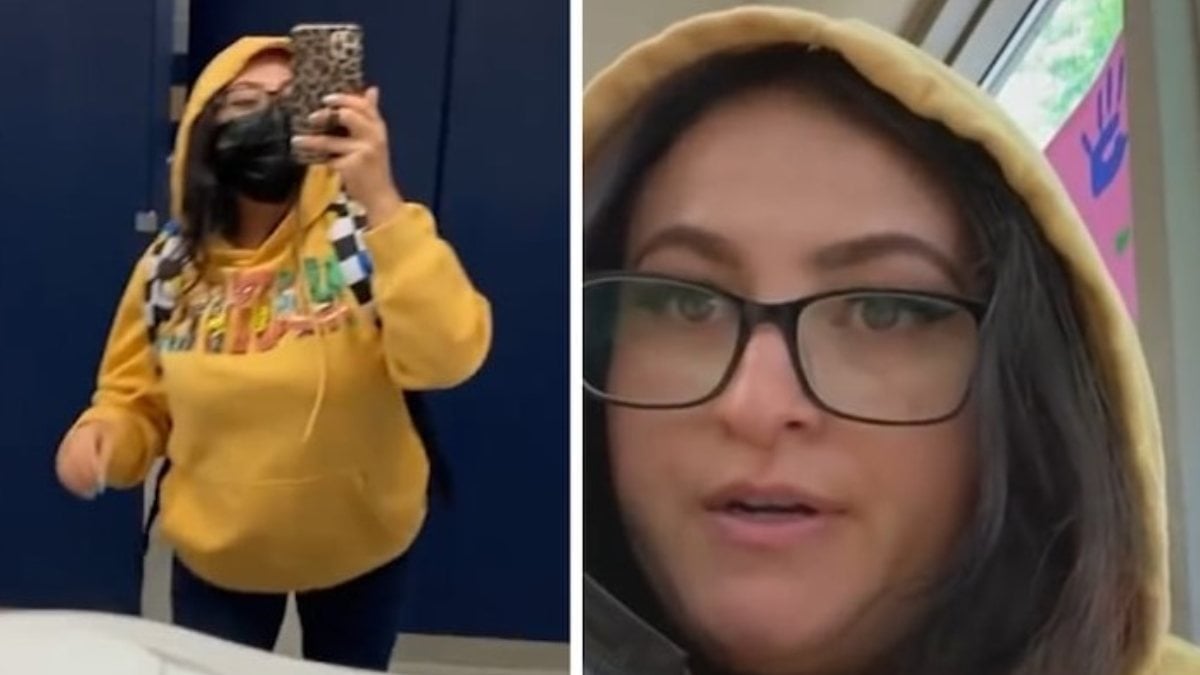 A mother in the USA spent a day at school posing as her daughter