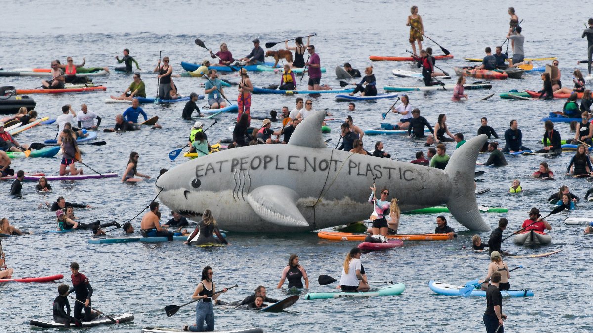 Climate change protest at the G7 Summit