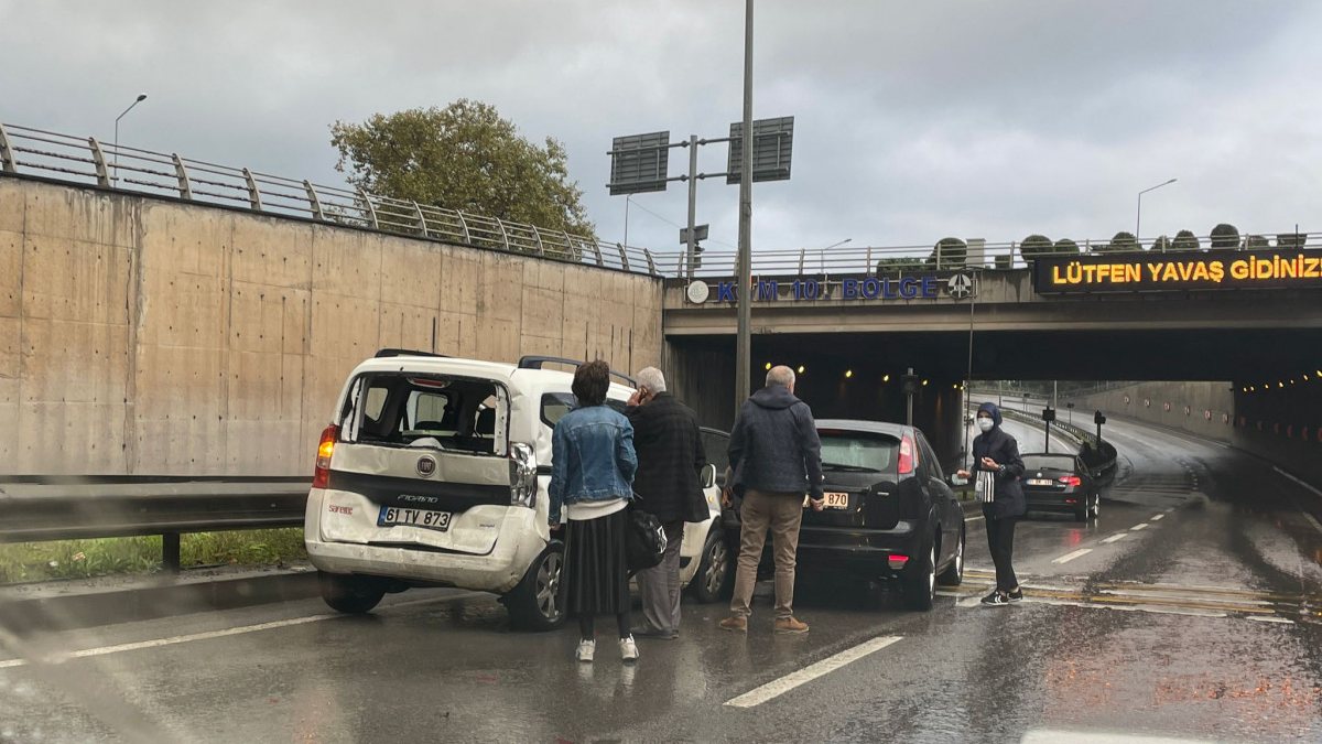 Trabzon’da zincirleme kaza: Trafik felç oldu