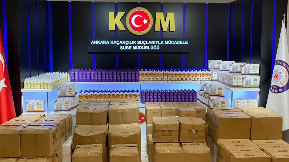 Ankara'da binlerce sahte kozmetik ürün ele geçirildi