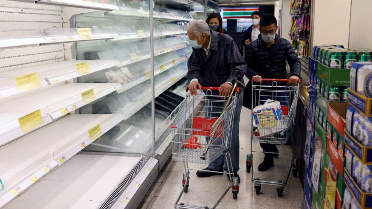 In Hong Kong, the public emptied their market shelves amid concerns about mass coronavirus testing