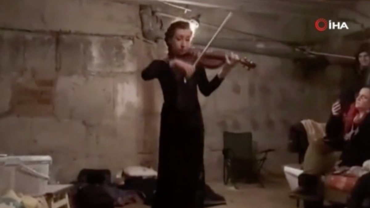 He played the violin in the bunker during the bombing in Ukraine