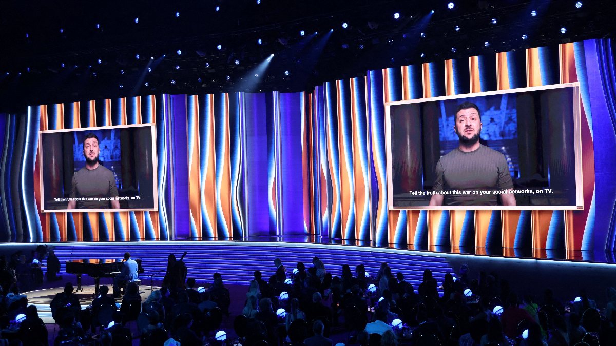 Speaking at the 2022 Grammy Awards, Zelensky’s call to ‘do not stay silent’