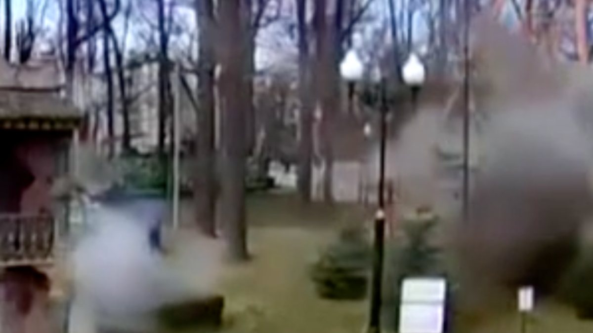 The attack on the park in Kharkov is on camera
