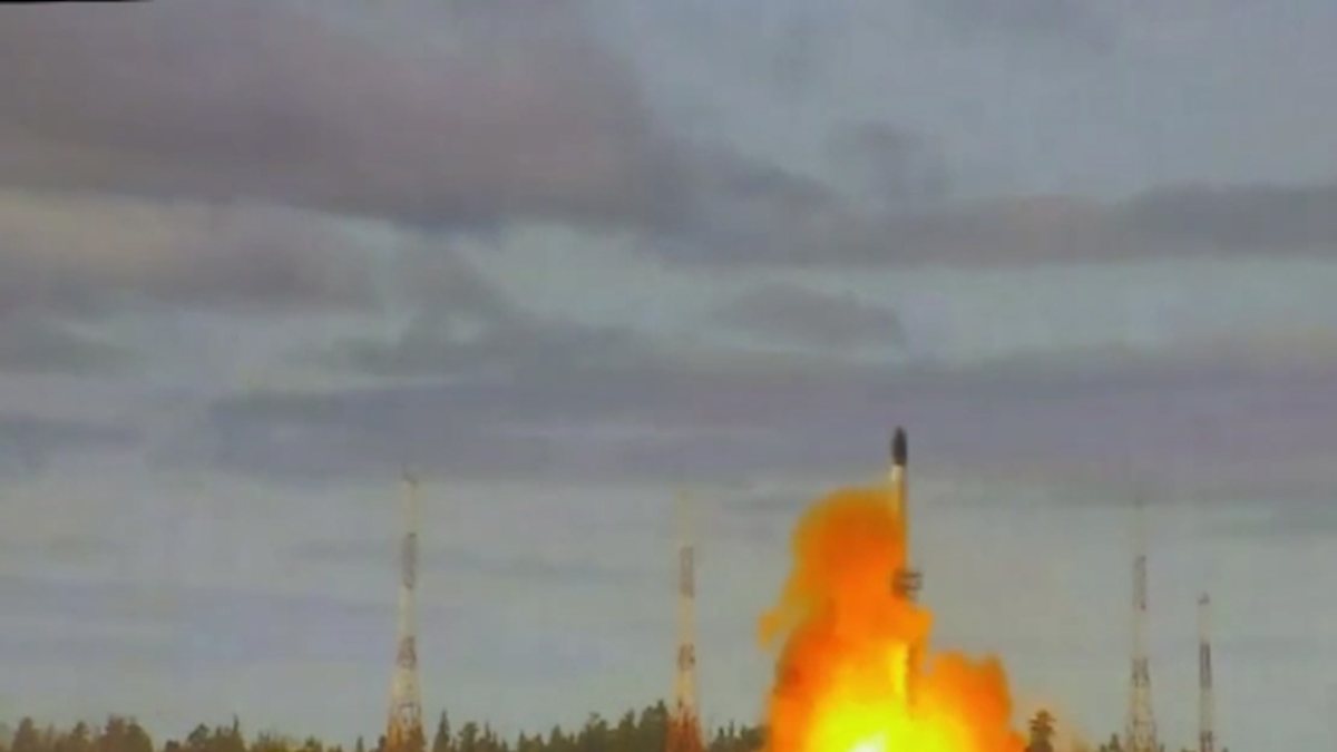 Russia tests Sarmat intercontinental ballistic missile
