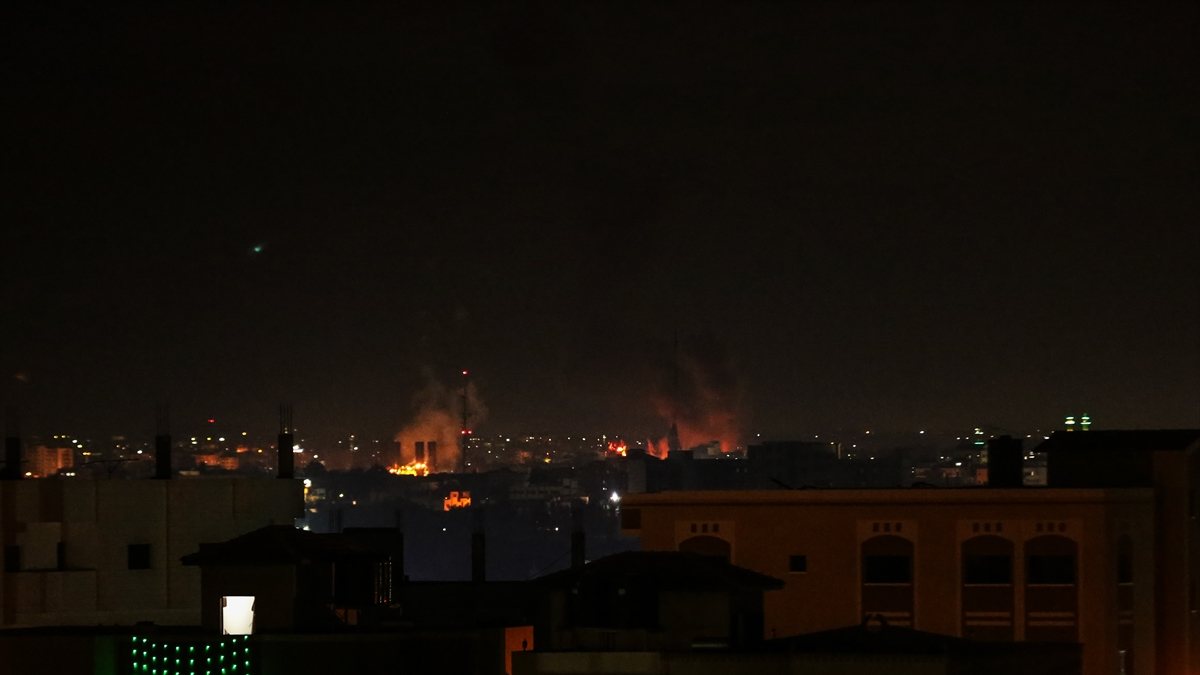 Israel struck an area in the Gaza Strip