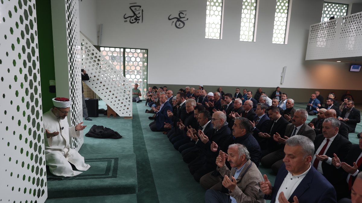 President of Religious Affairs Ali Erbaş attended the opening of the mosque in the Netherlands
