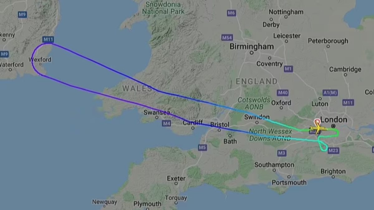 Aircraft returned to England due to co-pilot not completing his training