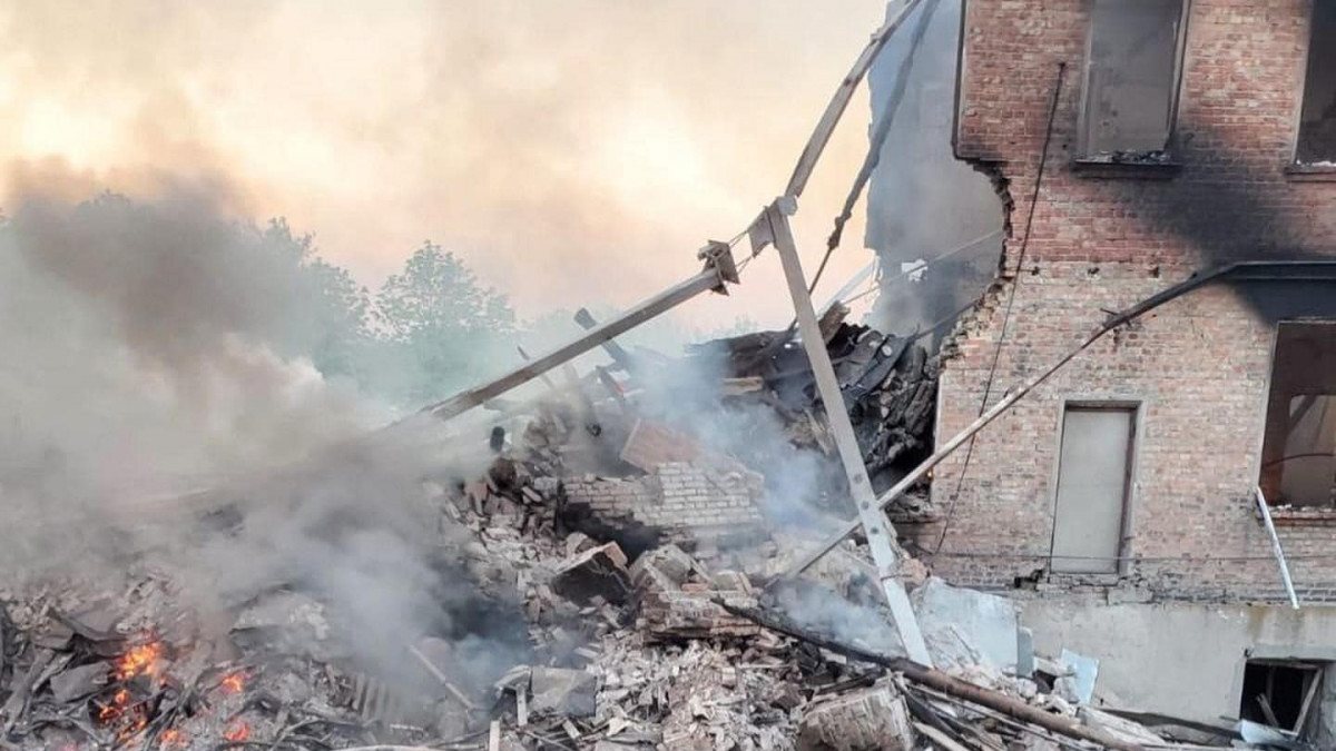 In Luhansk, the village school was bombed