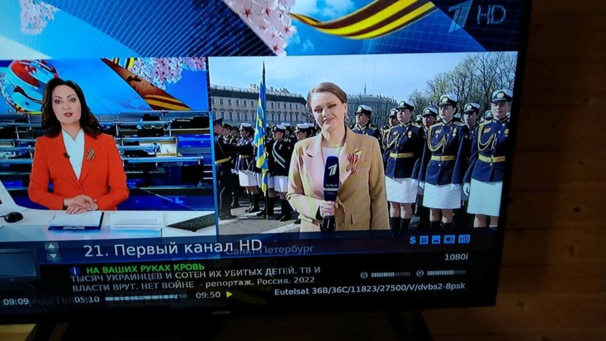Ukrainian message on Russian television