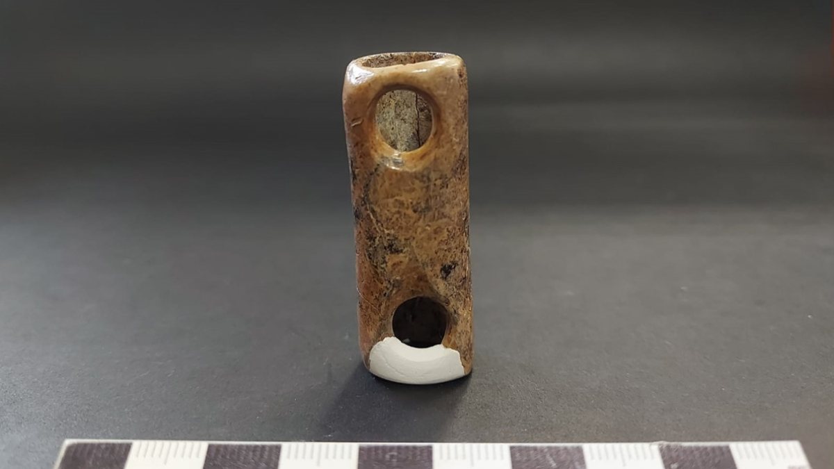 Bilecik'te 8 bin 600 yıllık flüt ve parmak izi bulundu