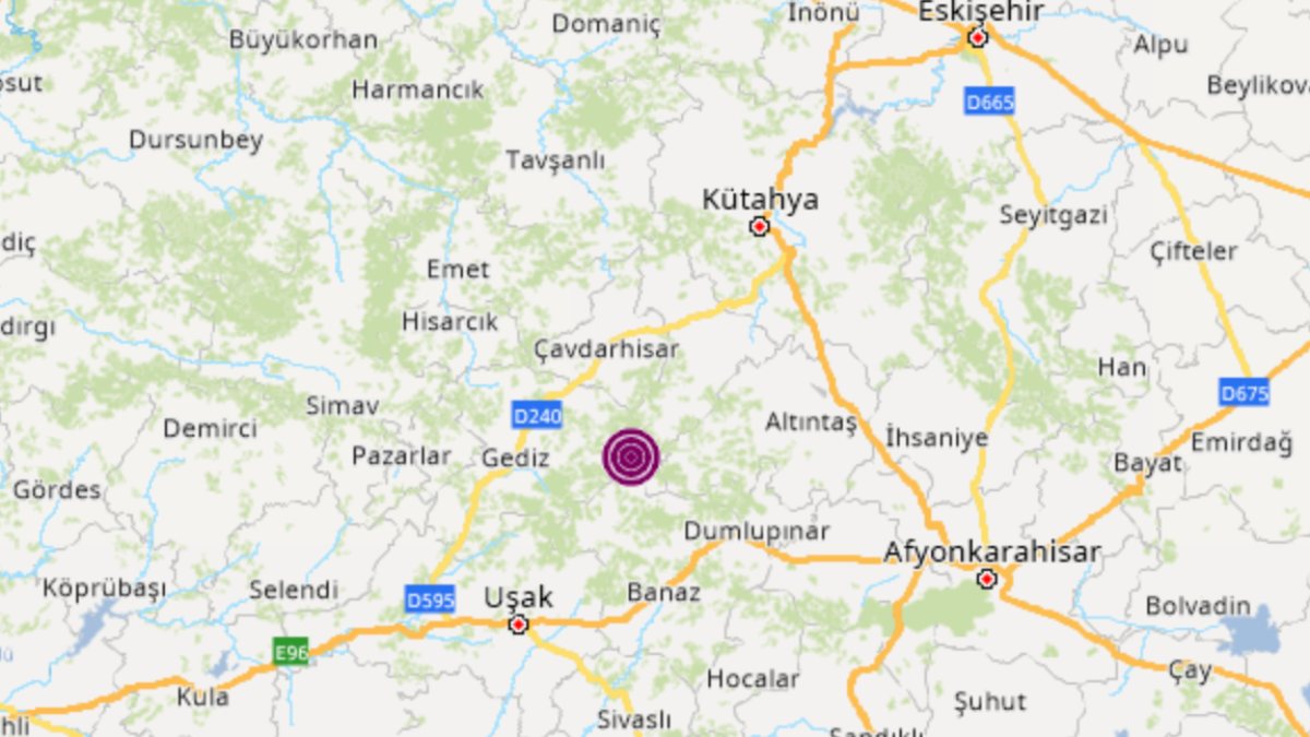 Kütahya'da 4.2 büyüklüğünde deprem meydana geldi