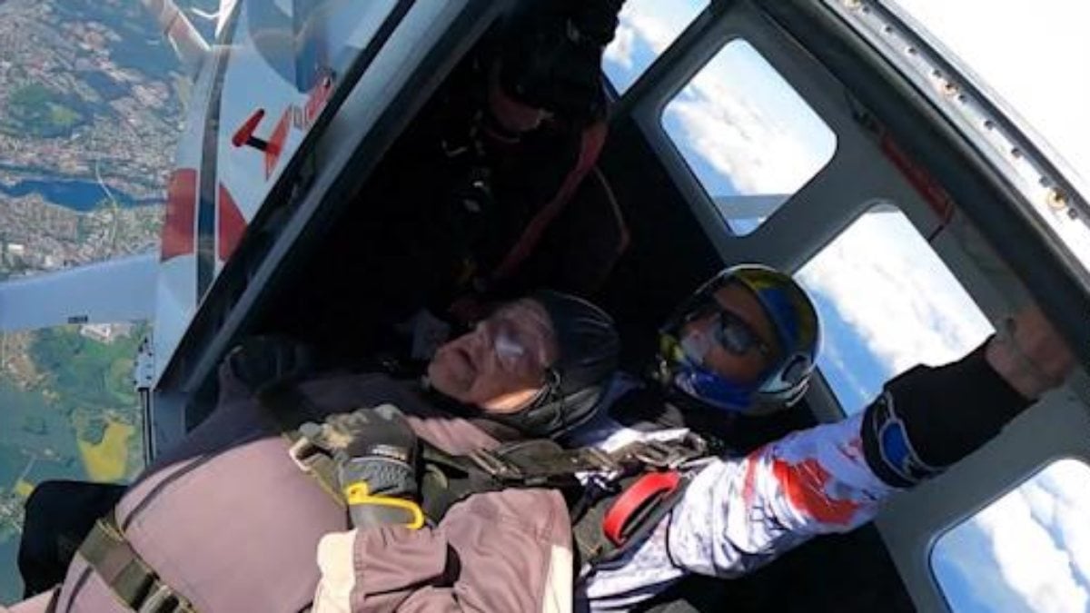 103-year-old Swedish woman sets record by skydiving