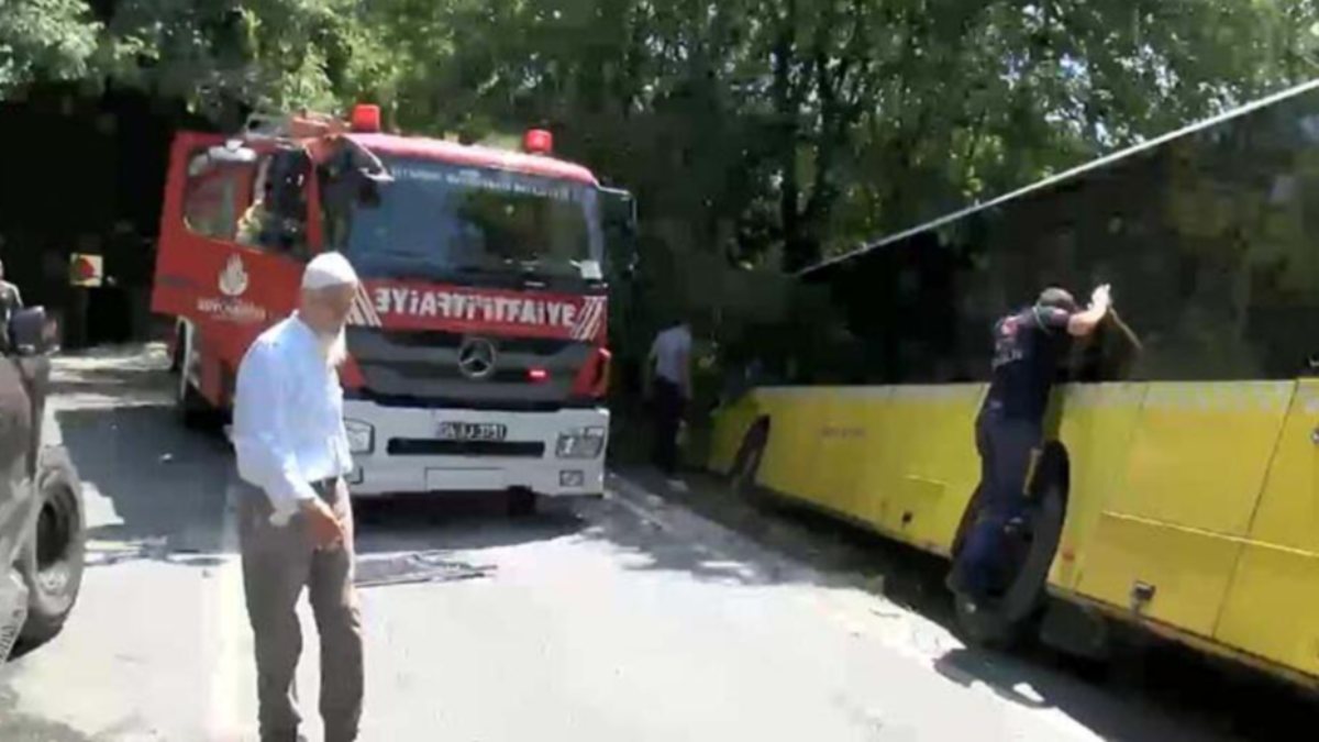 Sarıyer'de İETT otobüsü kaza yaptı: 6 yaralı
