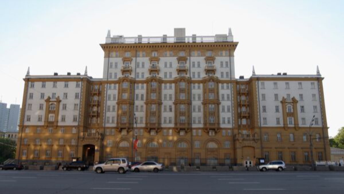 The name of the square where the US Embassy building is located in Moscow has been changed