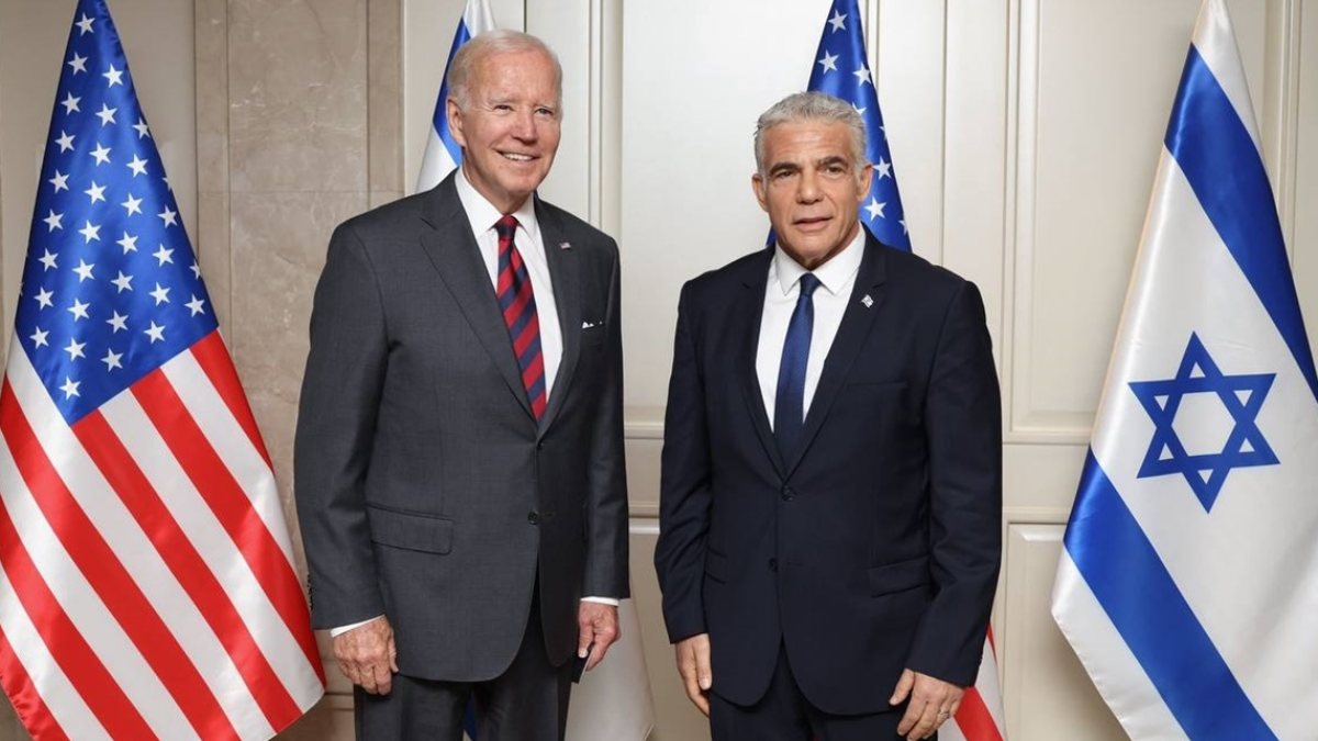 Joe Biden meets with Yair Lapid