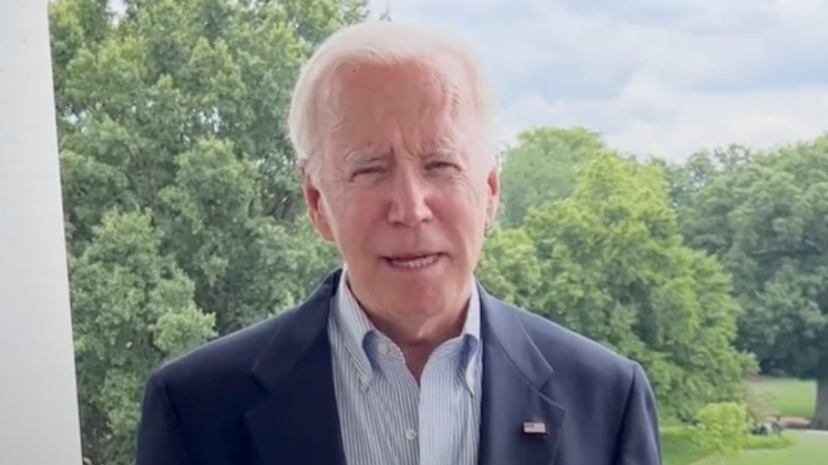 Video sharing from Joe Biden, who was caught in Corona