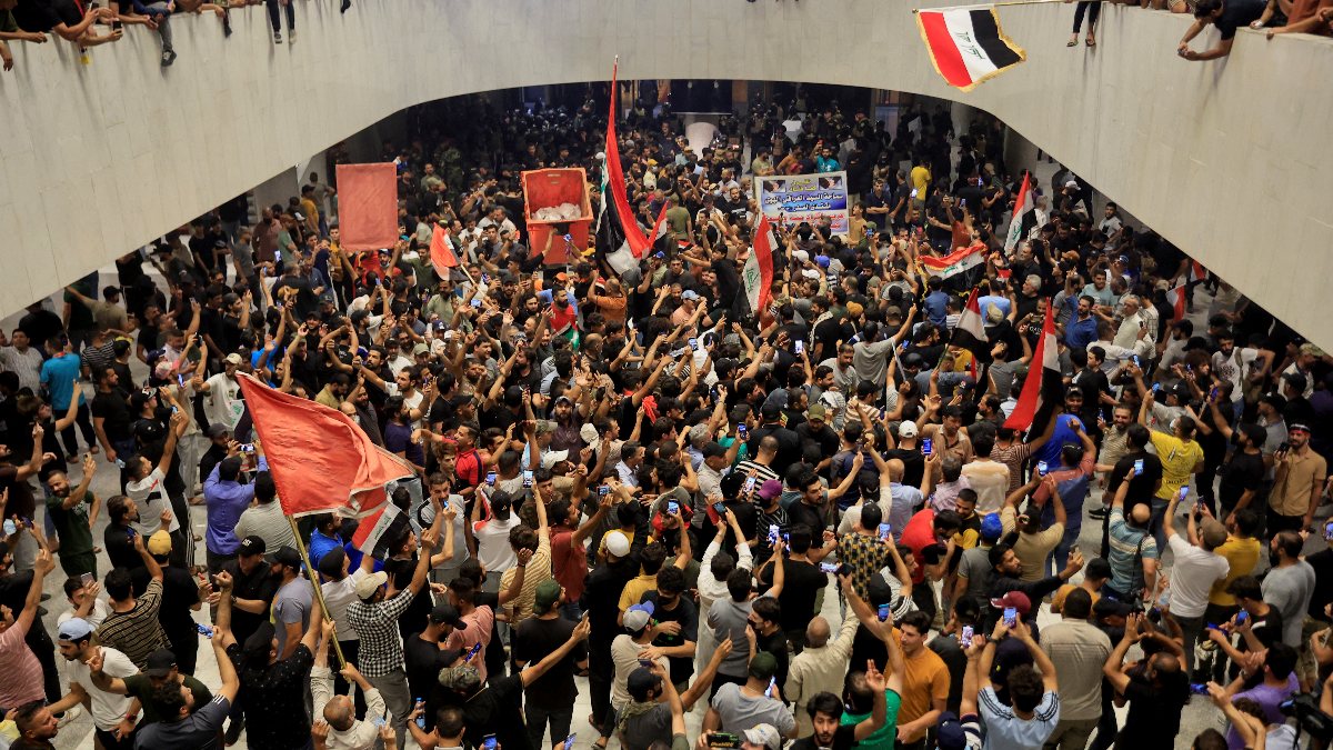 Supporters of Shiite leader Sadr storm the parliament in Iraq