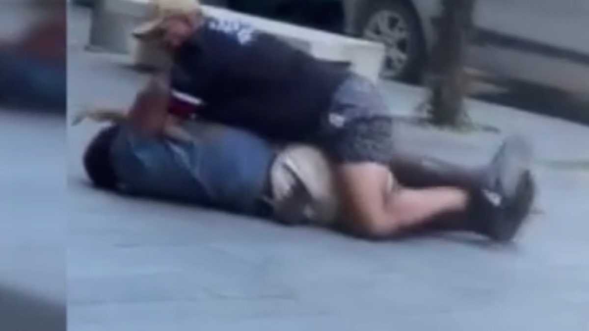 Beating up an African street vendor in Italy