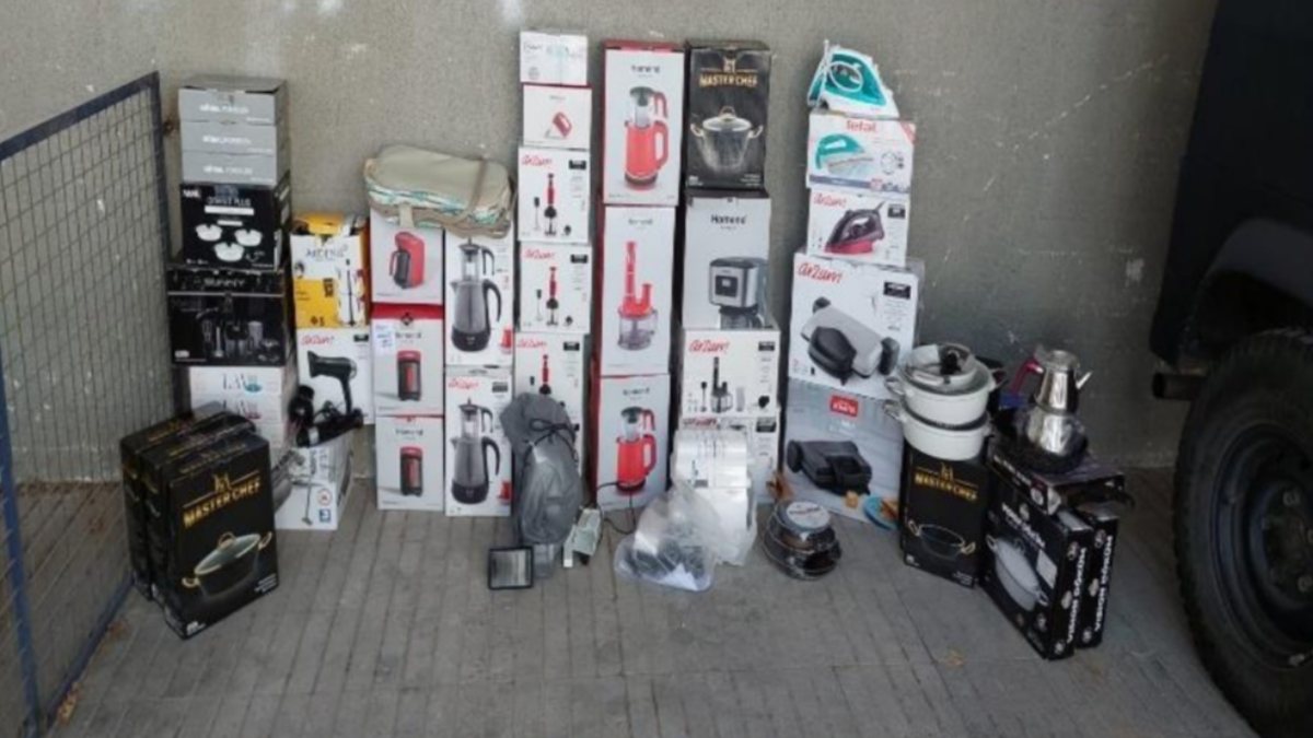 Denizli'de çalınan onlarca mutfak malzemesi ele geçirildi