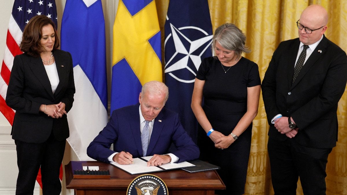 Joe Biden signs Finland and Sweden’s NATO accession documents