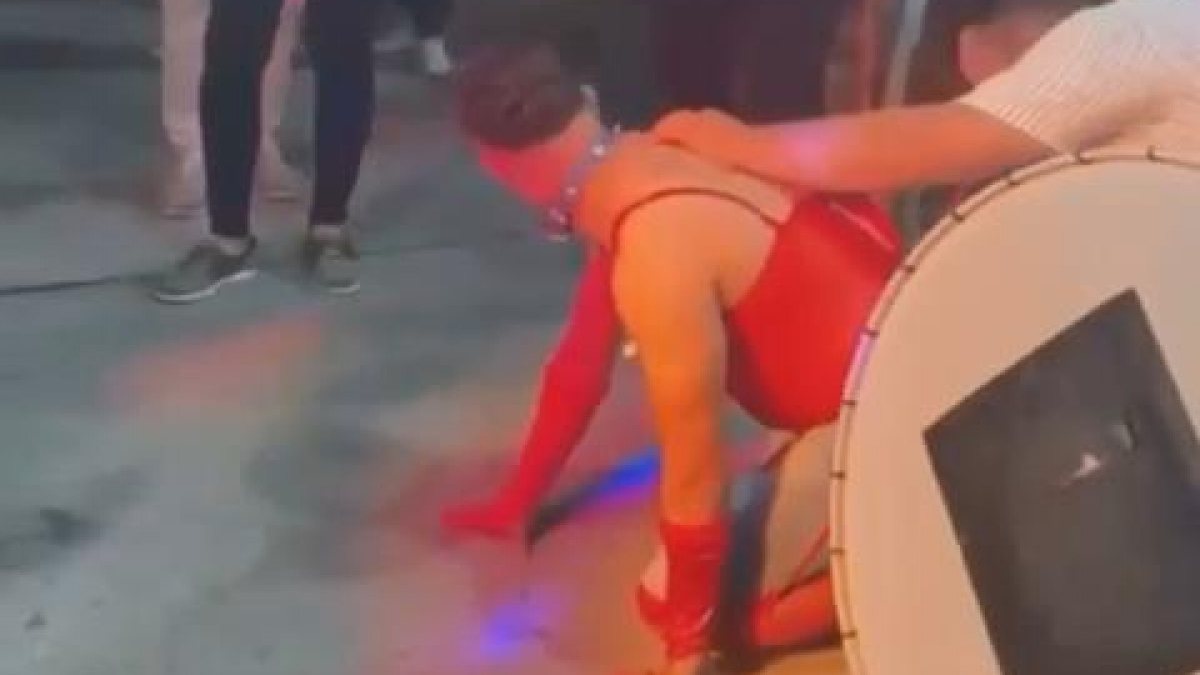 Bursa’da damada jartiyer giydirip tasma taktılar 