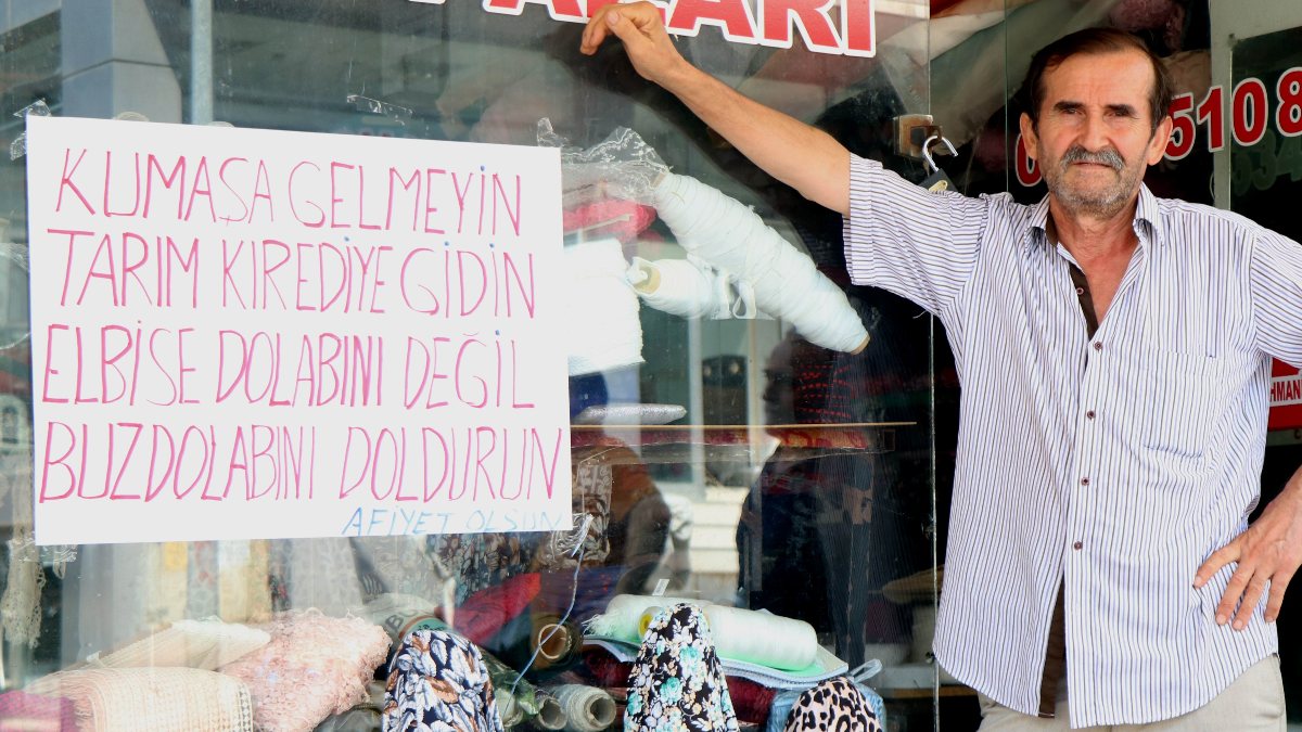 Samsun'daki esnafın dükkanına astığı yazı ilgi çekti