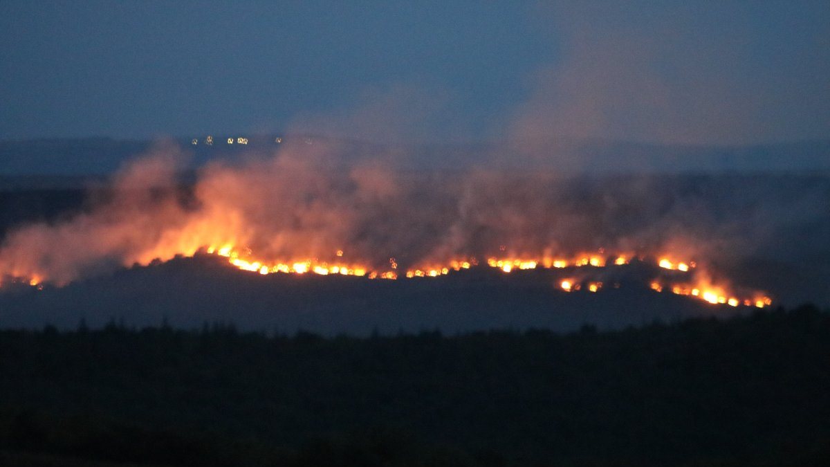 The forest fire in Bulgaria continues
