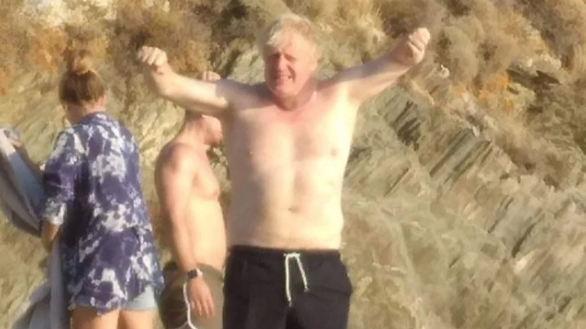 Boris Johnson spotted vacationing on Greek island