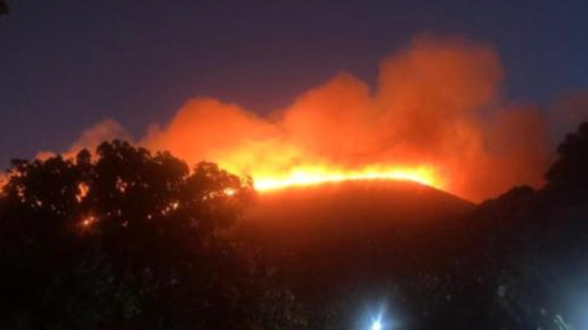 A forest fire broke out on the Italian island of Pantelleria