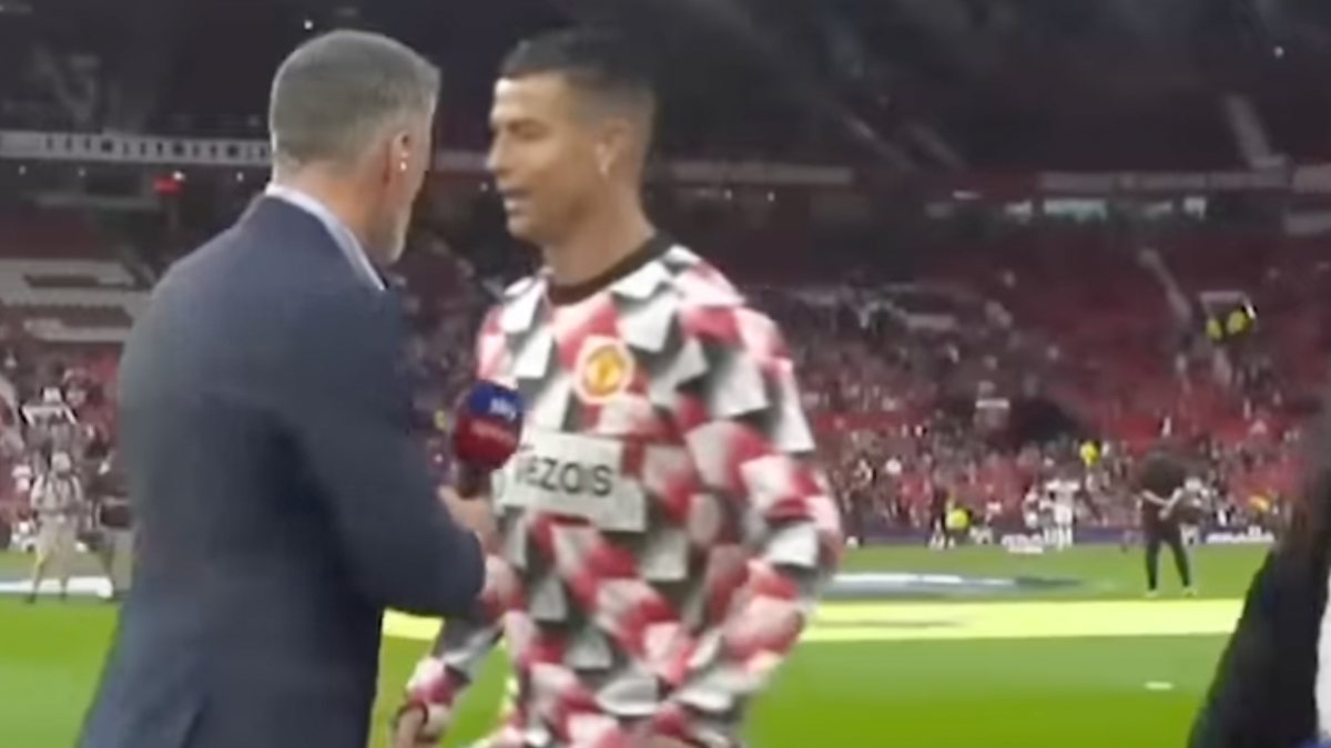 Cristiano Ronaldo'dan Jamie Carragher'a canlı yayında tepki