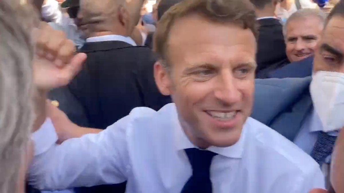Emmanuel Macron protested in Algeria