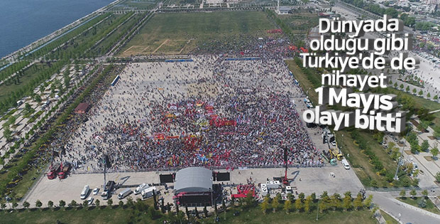 1 Mayıs mitingine katılım sınırlı sayıda oldu