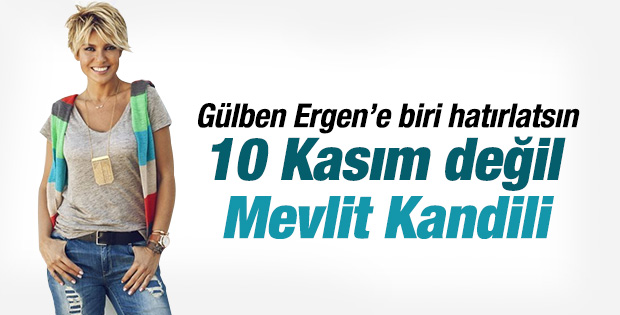 Gülben Ergen'den Atatürk'lü kandil mesajı