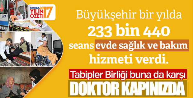 Evde sağlık ve bakım için doktor kapınızda