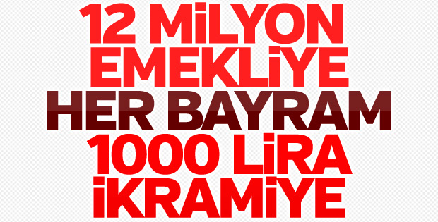 Emekliye bayram ikramiyesi