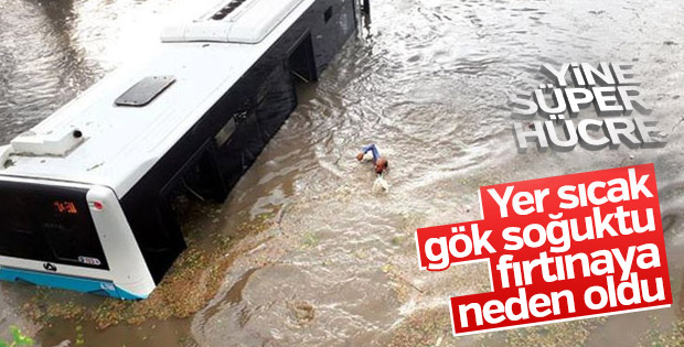 İstanbul'da süper hücre hayatı felç etti