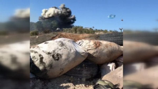 Afrin'de YPG cephaneliği patlatıldı