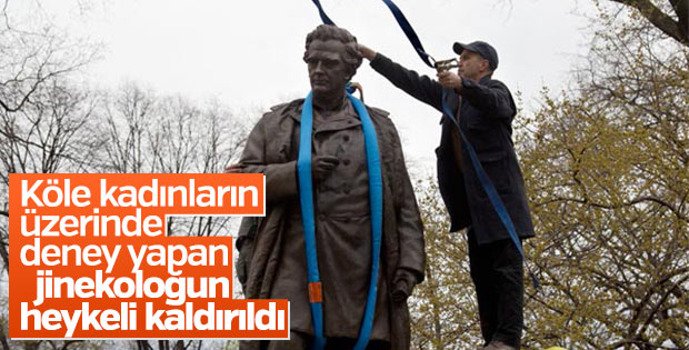 Central Park'taki Dr. Sims heykeli kaldırıldı