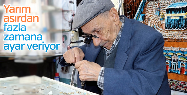 60 yıldır aynı heyecanla saat tamirciliği yapıyor
