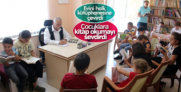 Almanya'dan köyüne döndü, evini kütüphaneye dönüştürdü