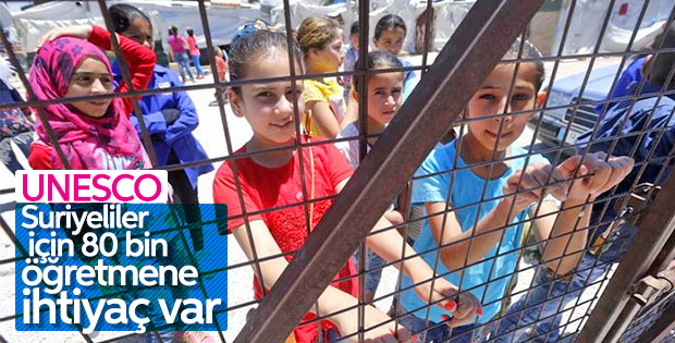 UNESCO'dan Suriyeliler için öğretmen açığı raporu