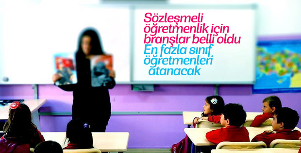 20 bin sözleşmeli öğretmen için branşlar açıklandı
