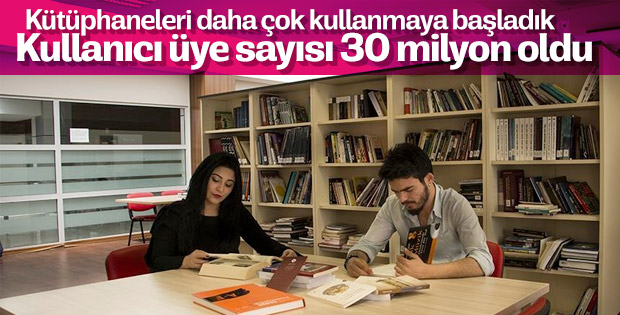 Kütüphane kullanıcıları bu yıl 30 milyona ulaştı